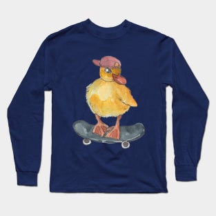 Skating duck Long Sleeve T-Shirt